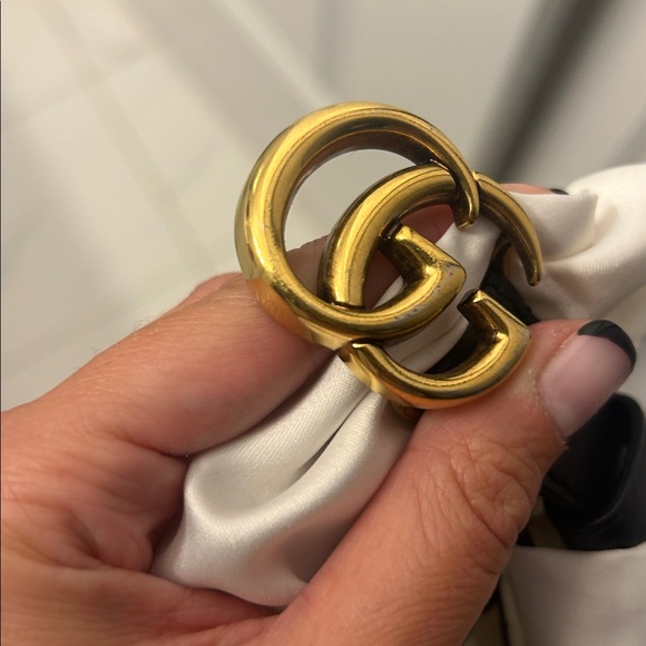 AUTH - GUCCI Leather belt with Double G buckle - Picture 8 of 8